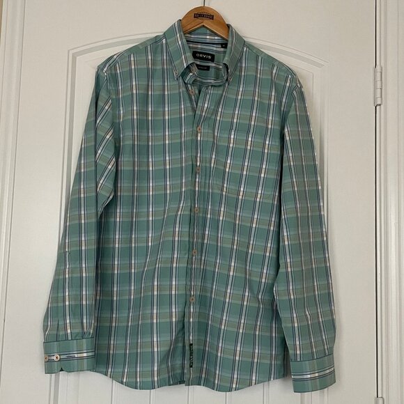ORVIS Men Button Down Shirt 100% cotton Active Fit - Picture 1 of 7